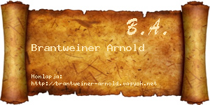 Brantweiner Arnold névjegykártya